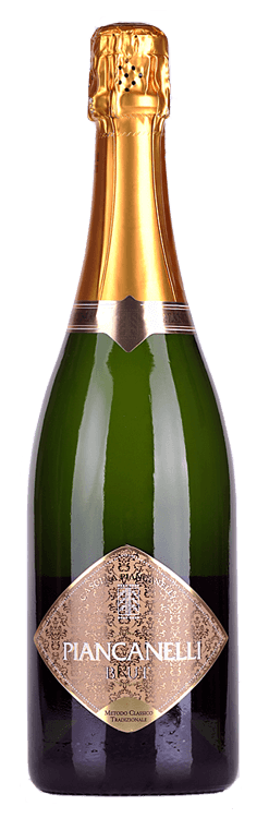 Piancanelli Brut prickelnd Klassische Methode Traditionelle Chardonnay- und Pinot Noir-Trauben - Schaumwein Aperitif Fische Schalentiere Asti Piemont Italien