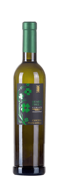 Quadrifoglio uvaggio Chardonnay formato 0.5L Piancanelli winery premium italian white wine fish aperitif starters Asti Piemonte Italy